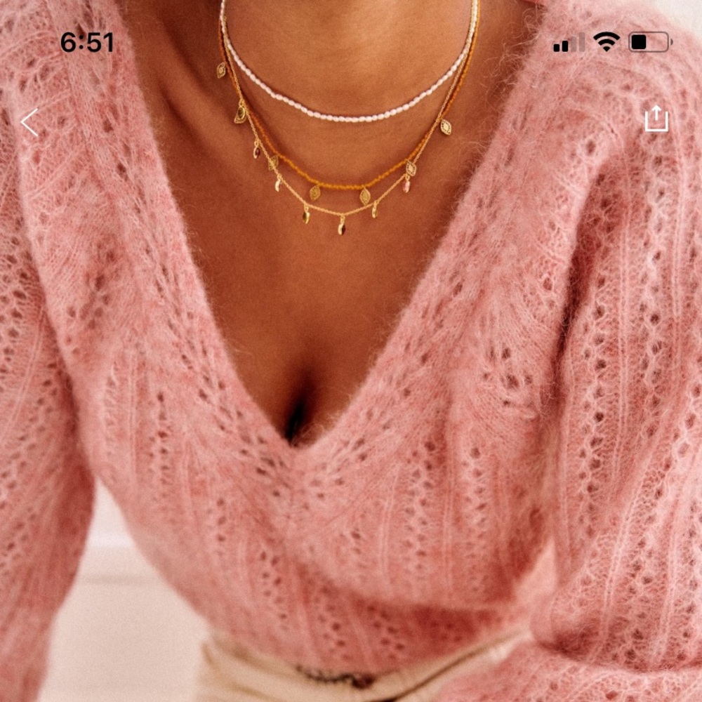 Sézane Rosa Jumper. US size medium.  Blush Pink
